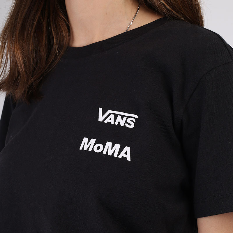 женская черная футболка Vans x MoMA Boyfriend Tee VA4SBZ1PJ - цена, описание, фото 2